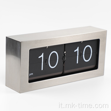 Flip Clock con scatola grande in metallo